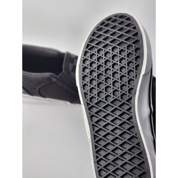 Vans Big Kid's Black Checkerboard Slip-On Sneakers Shoes Size 4 - Picture 6 of 12